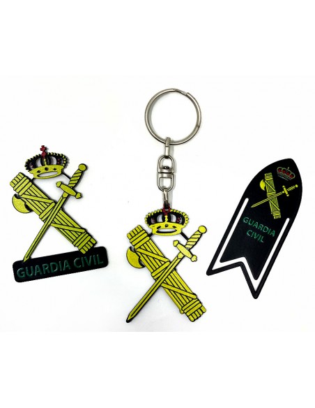 PACK PRODUCTOS GUARDIA CIVIL (LLAVERO, IMAN Y MARCAPAGINAS)