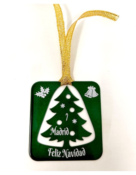 Bola de navidad con diseño pino | Forjasport