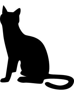 Silueta de pared gato sentado | Forjasport