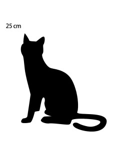 Silueta de pared gato sentado | Forjasport 2