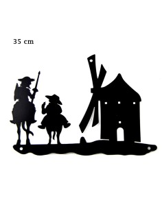 SILUETA DE PARED QUIJOTE SANCHO Y MOLINO 2