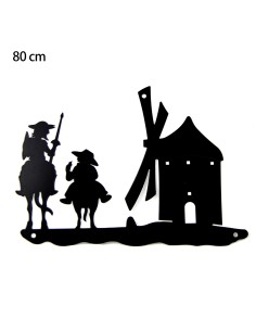 SILUETA DE PARED QUIJOTE SANCHO Y MOLINO 2